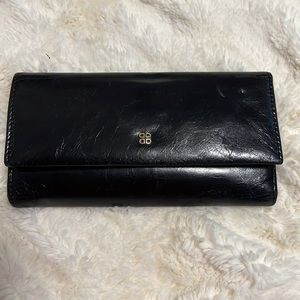 Bosca polished leather wallet. NWOT Black.